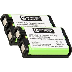 Synergy Digital Cordless Phone Battery, Compatible with Panasonic KX-TGA600B Cordless Phone Combo-Pack Includes: 2 x BATT-107 Batteries