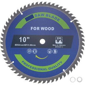 شفرة منشار دائري - [10 بوصة × 40 سن × 5/8 بوصة] شفرة قطع دائرية مع محول غسالة 5/8 بوصة إلى 3/8 بوصة للاستخدام البلاستيكي في الأعمال الخشبية، شق 0.11 بوصة in Kuwait