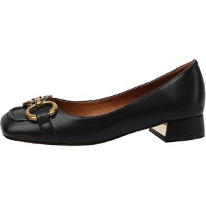 Women's Ballet Flats Chunky Block Low Heel Slip on Pumps