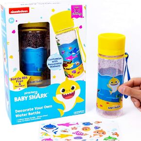 Horizon Group USA Baby Shark Create Your Own Water Bottle, Color Your Own Water Bottle, Great For Travel & Road Trips, Sports & School, Creative Gift Idea, Arts & Crafts Activity Kids Ages 6+