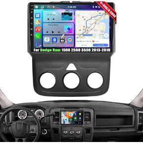 [8 Core 4G+64G] Android 13 Car Stereo for Dodge Ram 1500 2500 3500 2013-2019 with Wireless Apple Carplay Android Auto,9'' HD Touchscreen Dodge Ram Radio with WiFi,GPS/Bluetooth FM/RDS +Backup Camera