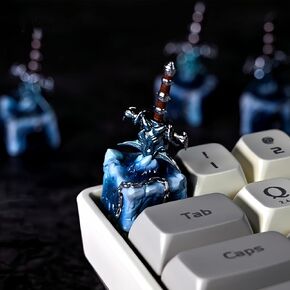 Artisan Keycap - Frostmourne custom Keycaps Shine Through Keycaps Resin keycap Hanmade 1U keycap for Mechanical Keyboard Keycap