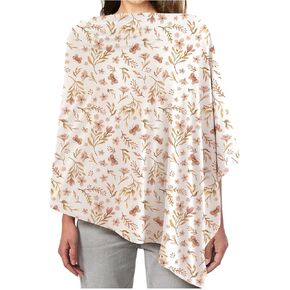 غطاء الرضاعة من كونسي للرضاعة الطبيعية، غطاء للرضاعة الطبيعية بتغطية 360 درجة للنساء، معطف رضاعة أنيق ومريح، مظلة مقعد سيارة متعددة الاستخدام (ربيع وردي) in Kuwait