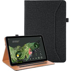 for Google Pixel Tablet Case with Pen Holder Multi-Angle Support Case for Google Pixel Tablet 11 Inch with Hand Strap,Black
