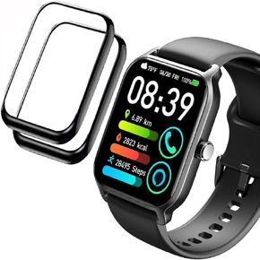 [2-Pack] for IDW15 Smartwatch Screen Protector, Full Coverage 3D Curved Edge Frame Case Friendly Anti Scratch HD Clear PET Film for IDW15 1.8" Fitpolo/TMHAI/VERYFIT/Aeac IDW15 SmartWatch