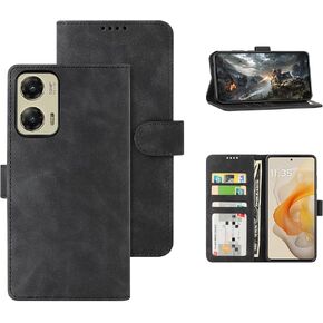 Eastcoo Flip Wallet Case for Motorola Moto G Stylus 5G (2024), [3 Card Slots][Stand Function] PU Leather Shockproof Protective Case Cover for Motorola Moto G Stylus 5G (2024), Black