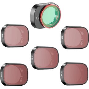 مرشحات ND ومستقطب CPL متوافقة مع ملحقات DJI Mini 4 Pro وعدسات الكاميرا بدون طيار، 6 عبوات (ND4، ND8، ND16، ND32، ND64، CPL-قابلة للتعديل (لـ Mini 4 pro) in Kuwait