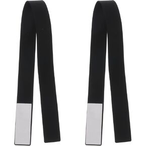 MECCANIXITY Phone Grip Strap Portable Wrist Strap Silicone Elastic Cord for Phone Case Black 2Pcs