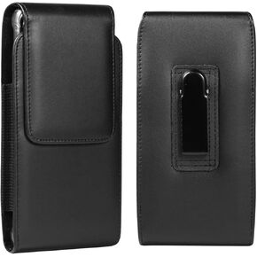 PU Leather Cell Phone Holster with Belt Clip Case Pouch Holder for Samsung Galaxy A20s A03s A34 A33 A23 A22 A21 A73 A72 A71 A70 A14 A13 A12 A11 A42, LG K92 K51 Reflect Velvet, BLU F91 F92e G91 Max (L)