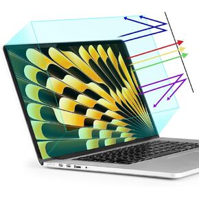LILIONGTH (2-Pack 15.3 inch Anti-Blue Light Screen Protector Compatible with Apple 2023 MacBook Air Laptop M2(A2941), Anti-Glare Anti-Blue Light 15-inch Laptop Screen Protector
