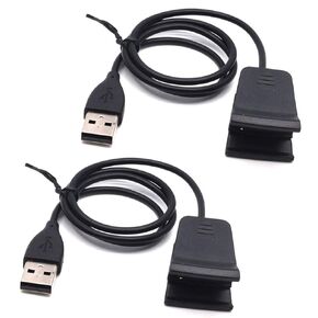 2pcs Fitbit Alta HR Charger Replacement USB Charger Adapter Charging Cable Cord for Fitbit Alta Fitness Tracker Wristband Smart Watch, Black