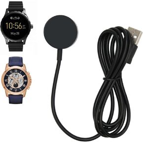 Smart Watch Charger for Fossil 1 2 3, USB Smartwatch Charging Cable Dock Charger Stand. (Black)
