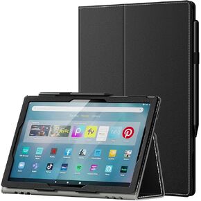 حافظة ANNAPRO لجهاز الكمبيوتر اللوحي Amazon Fire Max 11 الجديد كليًا (الجيل الثالث عشر، إصدار 2023) - غطاء رفيع قابل للطي بحامل لجهاز Fire 11 Max مع تنبيه/غفو تلقائي وحزام يد، أزرق ليلي مرصع بالنجوم
