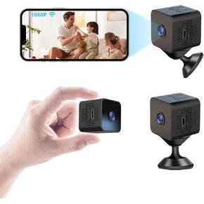 2024 Upgraded Small Wireless WiFi Camera Hidden Spy Security Cameras,Mini Security Nanny Camera,Portable Small Nanny Cam Tiny Camera for Home Office Indoor Outdoor Pet