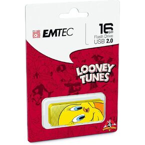 Emtec M700 Flash Drive, 16GB, Daffy Duck USB 2.0 Capless Slide-Open System