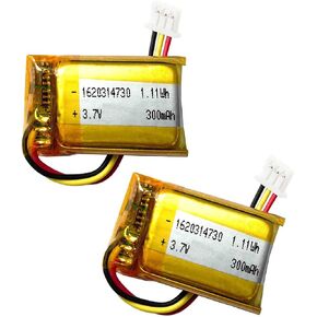 300mAh 3.7v Battery Replacement for Logitech MX Vertical G PRO X SUPERLIGHT, G502 X Lightspeed ,G703 HERO Lightspeed Gaming Mouse and G435, G535, Zone Vibe 100 Lightweight Wireless Headset _ 2Pack