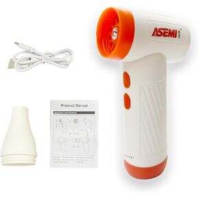 ASEMI High-Speed Turbo Air Duster, Multifunctional Portable Rechargeable USB,100000RPM 4.5h Endurance Hand Held Duster, Mini Car Home Cleaning Camping Tools,Flashlight with LED Bulb Outdoor (ORANGE) in Kuwait