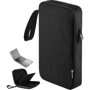 Travel Case Compatible with ProtoArc XK01 Full-Size Foldable Bluetooth Keyboard, Keyboard Storage Bag with Mesh Pouch for Folding Wireless Portable Keyboard and Accessories (Case Only)