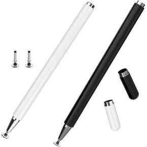 Stylus Pen for iPad 2 Pcs for Ipad/Android/for Samsung Galaxy Tab A7/A8/A8plus/A9/A9plus Microsoft/Surface All Capacitive Touch Screens (Black+White)