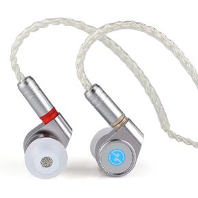 Linsoul 2022 Upgraded TIN HiFi T2 DLC 2DD 10mm Dynamic Driver in Ear Monitor Earphone with Detachable 0.78mm 2Pin 5N 8 Core Silver-Plated Cable, Aluminum Cavity for Audiophile DJ Musician