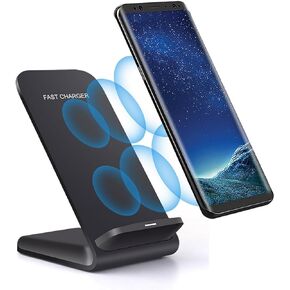Wireless Charger(Stand), 20W Fast Wireless Charging Stand for Samsung Galaxy S24/S24+/S24 Ultra/S23/S22/S21/S20/S10/Note,for Google Pixel 8/7/6, for LG and More.