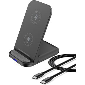 حامل شاحن لاسلكي 15 وات شحن سريع لهاتف Galaxy S24 S23 Ultra S22+ S21 S20 شاحن لاسلكي محطة شحن للهاتف iPhone 15 14 13 12 11، Google Pixel 8 Pro 8a 7a 6 Pro Pad in Kuwait