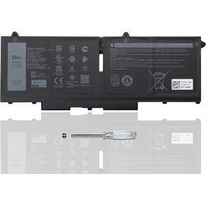 07KRV Laptop Battery for Dell Latitude 5430 5530 5330 Precision 3570 P104F P104F005 P104F006 P137G P137G004 P137G005 P137G006 Series M69D0 H4PVC Y86WG 8WRCR 078FWY 4FVJG 15.2V/58Wh/3625mAh/4-Cell
