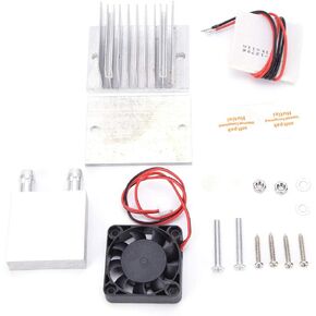 TEC1-12706 Refrigeration Cooling System Kit, DC 12V Thermoelectric Cooler Complete Sealing Semiconductor Cold Plate DIY Cooler Module with Fan, 40 * 40 * 3.75mm