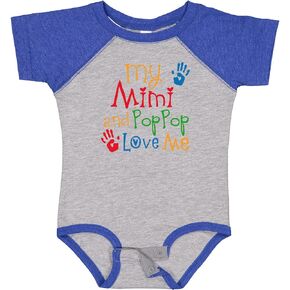 inktastic Mimi and PopPop Love Me Baby Bodysuit