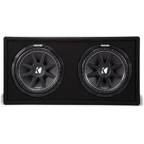 KICKER 43DC122 Comp Dual 12" Subwoofers in Vented Sub Box Enclosure, 2-Ohm