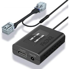 Dash Camera Power Adapter (10-Pin) for Mazda, Connects to Sun Roof, LED Display, Built-in USB Power Source, Easy to Install, 5V 12V Output, D3-027
