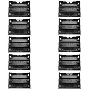 حزمة من 10 قطع من TRENDBOX - حوامل حافظة بلاستيكية سوداء للبطارية مع 6 دبابيس تلامس مناسبة لـ 3 × 3.7 فولت 18650 بطاريات ليثيوم أيون قابلة لإعادة الشحن (غير متضمنة) in Kuwait