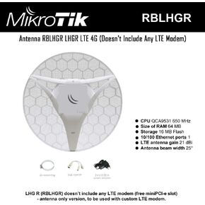 MikroTik RBLHGR LHGR LTE 4G (Antenna Only, Doesn't Include LTE Modem)