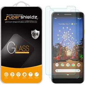 Supershieldz (2 Pack) Designed for Google (Pixel 3a) Tempered Glass Screen Protector, 0.33mm, Anti Scratch, Bubble Free
