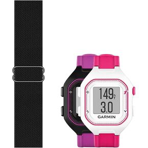 Stretchy Loop Nylon Strap Compatible with Garmin forerunner 25 Watch Band Replacement Accessory Adjustable Elastic