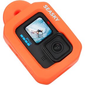 SEASKY Floating Floaty protector Case & A1 Flexible Adhesive Mount Kit accessories for Gopro Hero 12/11//10/9 Black Sports Action Camera