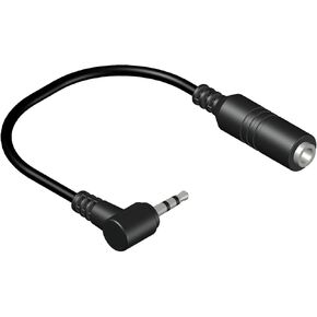 Headphone Adapter 2.5mm Male to 3.5mm Female, Audio Adapter Cable Right Angle Connector for Headset to Telephones and Cordless Phones with 2.5mm Headset Jack