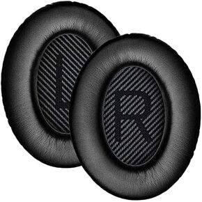 QC35 Replacement Ear Pads Cushions QuietComfort 35 II Headphones Replacement Earpads Compatible with Bose QuietComfort 35/QC35, QuietComfort 35 II/QC35 II, QC45/QC25/QC15/QC2 Headphones (Black)