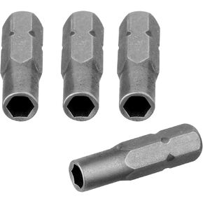 4 pack Screw Driver Bit Adapter, 6.35mm 1/4" Insert Bit adapter 4mm Screwdriver Micro Bit Holder Magnetic Hex Socket Shank Screwdriver Bit Adapter for Manual Electric Tool Adaptor Holder