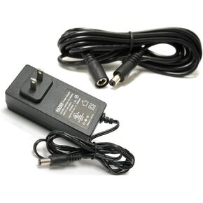 12V 3A Power Supply with 10ft DC Power Extension Cable 5.5 x 2.1mm 100-240V AC to DC 12 Volts 3 Amps 2.5A 2A 1.5A 1A 500mA AC/DC Adapter Cord for CCTV Security Camera DVR NVR LED Strip Lights