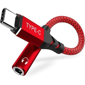 USB C to 3.5mm female Headphone Jack Adapter,Type C to Aux Earphone Adapter Audio Dongle Hi-Res DAC for Samsung S24+ S23 Ultra S22 S21 S20 Note 20 Ultra A53 Z Flip4 3,Pixel 7 6 5 4 3 2XL,OnePlus 10T