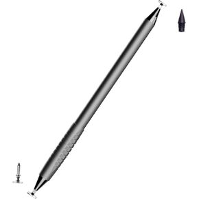 2 in 1 Stylus Pens for iPad,Universal Touch Screens High Sensitive & Precision Capacitive Disc Tip Pen Stylus for Samsung/Galaxy/Kindle/Tablet/Computer/FireTablet (Grey)
