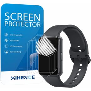 واقي شاشة متوافق مع ساعة Samsung Galaxy FIT 3، طبقة حماية كاملة HD من مادة TPU لتتبع الأنشطة Fit 3 (6 قطع)، شفاف