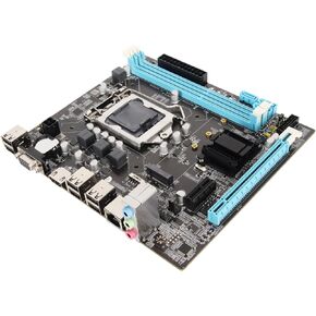 LGA 1155 2nd Gaming Motherboard for Desktop PC, H61 6 USB2.0 DDR3 M.2 NVMe NGFF 100Mbps LAN Micro ATX Motherboard for LGA1155 Socket I3 I5 I7, 1155 Motherboard Desktop Process
