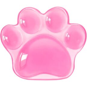 Cute Cat Paw Wrist Support Pad, Comfortable Soft Wrist Rest Mouse Hand Gel Wrist Support Cushion, Hand Pain Relief Silicone Pad for Home Office Computer Laptop (Pink)