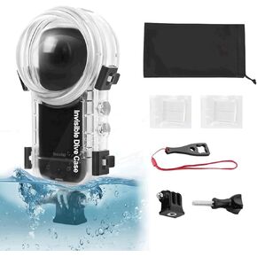 Invisible Dive Case Compatible with Insta360 X4, 164ft Underwater Diving Waterproof Housing Shell for Insta 360 X4 Protective Case for with Accessories
