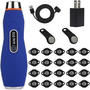 JWM Flashlight Security Guard Patrol Tour System, iButton Touch Patrol Reader with Free Cloud Software for Commercial Government Hotel Industrial, Pedometer+Alarm Clocks