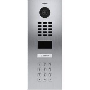 DoorBird IP Video Door Station D2101KV, Stainless Steel V2A Brushed - grinding dust resistant - 1 Call button- Keypad - POE Capable