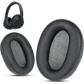 Krone Kalpasmos Replacement Earpads Compatible with Sony WH-CH720N, Protein Leather Memory Foam Replacement Ear Cushion, White