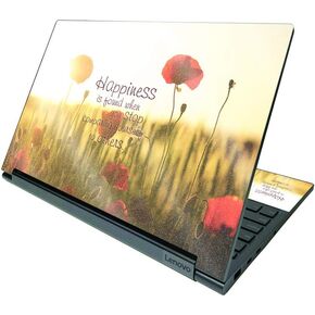 MightySkins Glossy Glitter Skin Compatible with Lenovo Yoga C940 15" (2020) - Be Happy | Protective, Durable High-Gloss Glitter Finish | Easy to Apply, Remove, and Change Styles | Made in The USA
